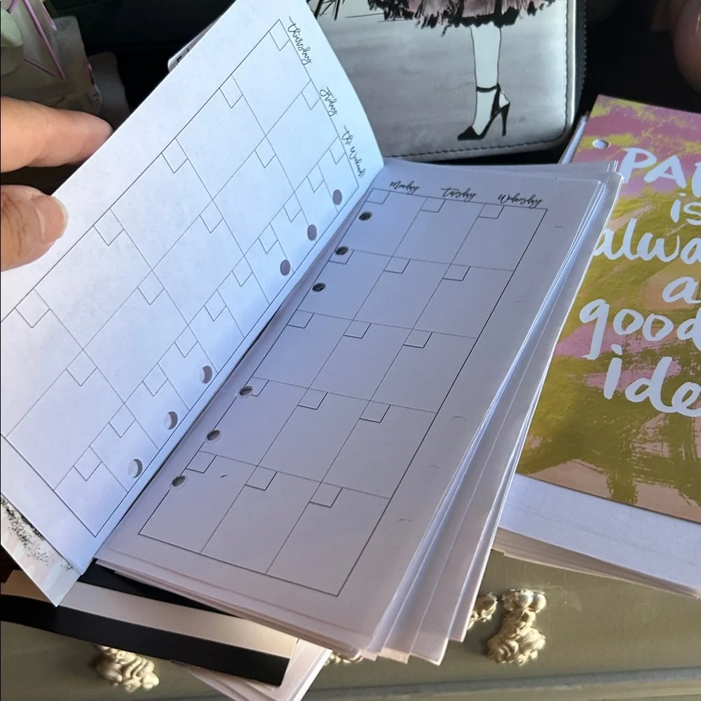 🎀 Recollections Planner Paris Theme Inserts Rare VHTF Zipper ✨🎀